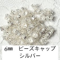 画像1: 【120個】6mm　ビーズキャップ　シルバー (1)