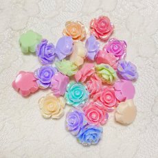 画像5: 【10個】薔薇の　プラパーツ　カボション　A1-6 (5)