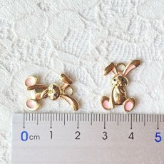 画像2: 【単品】合金エナメル　チャーム　うさぎ　A1-9 (2)