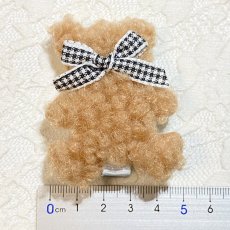 画像6: 【単品】もこもこ熊モチーフ　ヘアピン　裏面やっとこピン　2色有 (6)