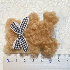 画像7: 【単品】もこもこ熊モチーフ　ヘアピン　裏面やっとこピン　2色有 (7)