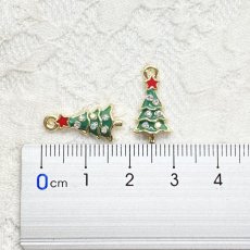 画像6: 【単品】ストーン付　クリスマス　ツリー　チャーム　A1-10 (6)