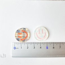 画像5: 【ミックス9個】チェック柄　スマイル　カボション　A3-3 (5)