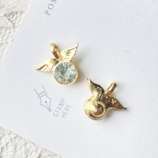 画像2: 【単品】天使の羽根　ガラスチャーム　２色有　A4-1 (2)