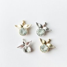 画像1: 【単品】天使の羽根　ガラスチャーム　２色有　A4-1 (1)