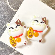 画像1: 【単品】招き猫　パーツ　チャーム　A2-4 (1)