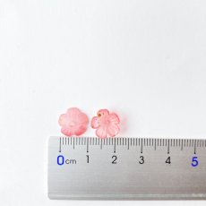画像5: 【約50個】赤のグラデーション　お花　ビーズ A3-6 (5)
