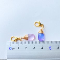 画像4: 【4個】カニカン付き　ガラス　ドロップ　チャーム　A3-5 (4)