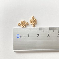 画像4: 【10個】編み込み　お花のコネクター　ゴールド (4)