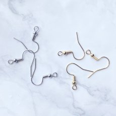 画像1: 【20個】ステンレス　ピアスフック　2色有 (1)