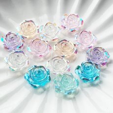 画像3: 【20個入り】薔薇　プラパーツ　オーロラバラ　15mm　A3-2 (3)